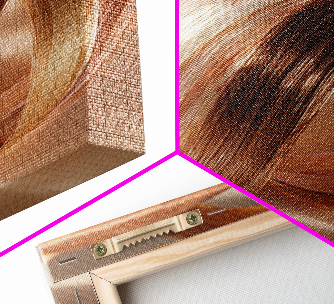Hair Strands Turning into Abstract Ribbons Canvas Print, Hair Salon Art, Gallery Decor, Living Room Decor, Abstract Art, Style, HSA-1x1-69