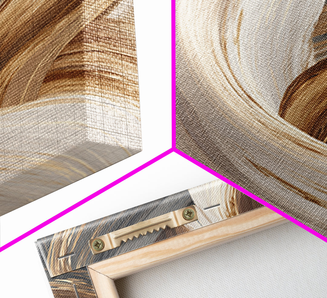 Abstract Hair Strands Forming Elegant Waves Canvas Print, Hair Salon Art, Wall Art, Living Room Decor, Fine Art, Style, HSA-1x1-99