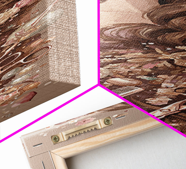 Rose Gold Salon Tool Still Life Canvas Print, Hair Salon Art, Afrocentric Art, Living Room Decor, Style, Statement Artwork, HSA-1x3-26