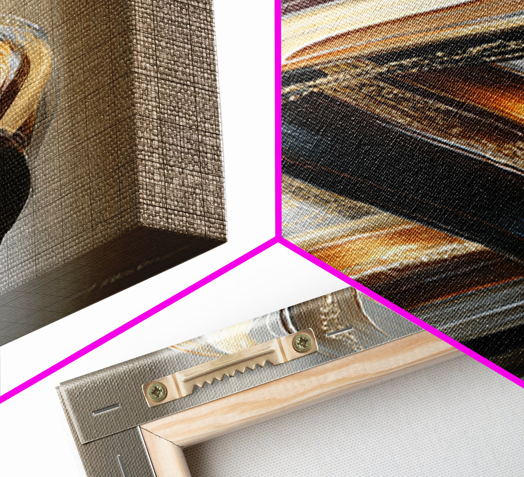 Hair Strands Turning into Abstract Ribbons Canvas Print, Hair Salon Art, Minimalist Wall Art, Living Room Decor, Abstract Art, HSA-1x3-81