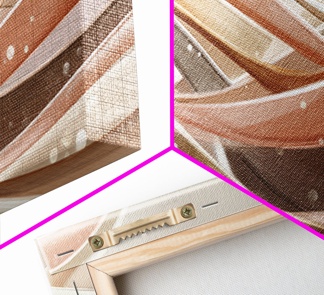 Hair Strands Turning into Abstract Ribbons Canvas Print, Hair Salon Art, Living Room Decor, Abstract Art, Style, HSA-2x1-41