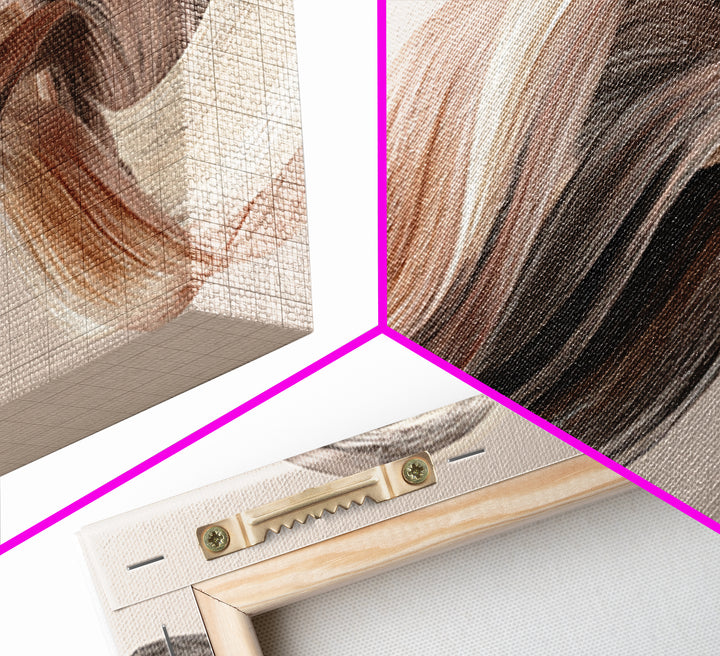 Abstract Hair Strands Forming Elegant Waves Canvas Print, Hair Salon Art, Modern Art, Living Room Decor, Abstract Art, Style, HSA-2x1-47