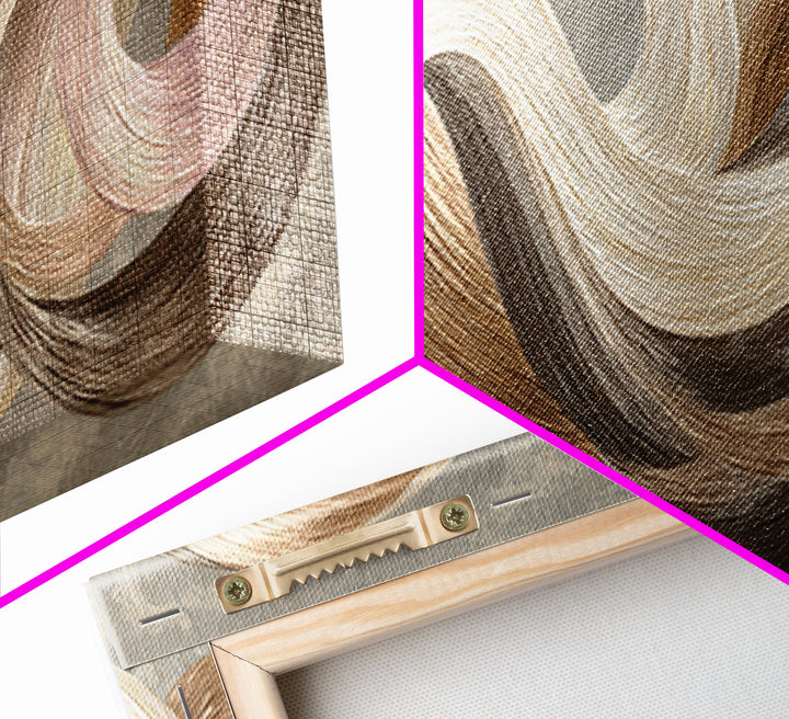 Abstract Hair Strands Forming Elegant Waves Canvas Print, Hair Salon Art, Afrocentric Art, Living Room Decor, Fine Art, Style, HSA-2x1-71