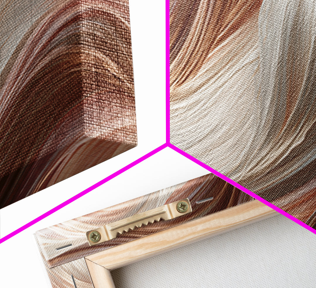 Abstract Hair Strands Forming Elegant Waves Framed Canvas Print, Hair Salon Art, Salon, Living Room Decor, Fine Art, Style, HSA-2x1-95