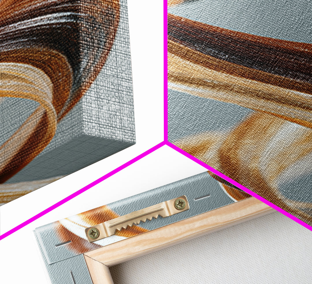 Hair Strands Turning into Abstract Ribbons Canvas Print, Hair Salon Art, Printable Wall Art, Living Room Decor, Style, HSA-2x3-53