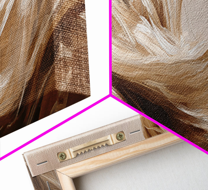 Blonde Waves Painted Framed Canvas Print, Hair Salon Art, Textured Painting, Living Room Decor, Fine Art, Style, Black Art, HSA-3x1-56