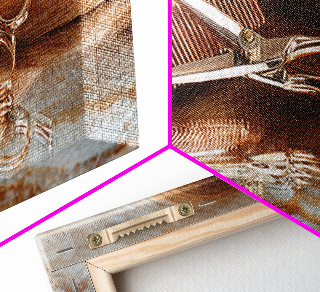 Rose Gold Salon Tool Still Life Canvas Print, Hair Salon Art, Art, Living Room Decor, Fine Art, Style, Black Art Prints, HSA-3x1-78