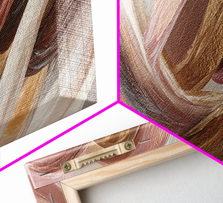 Hair Strands Turning into Abstract Ribbons Canvas Print, Hair Salon Art, Black Woman Wall Art, Living Room Decor, Abstract Art, HSA-3x1-85