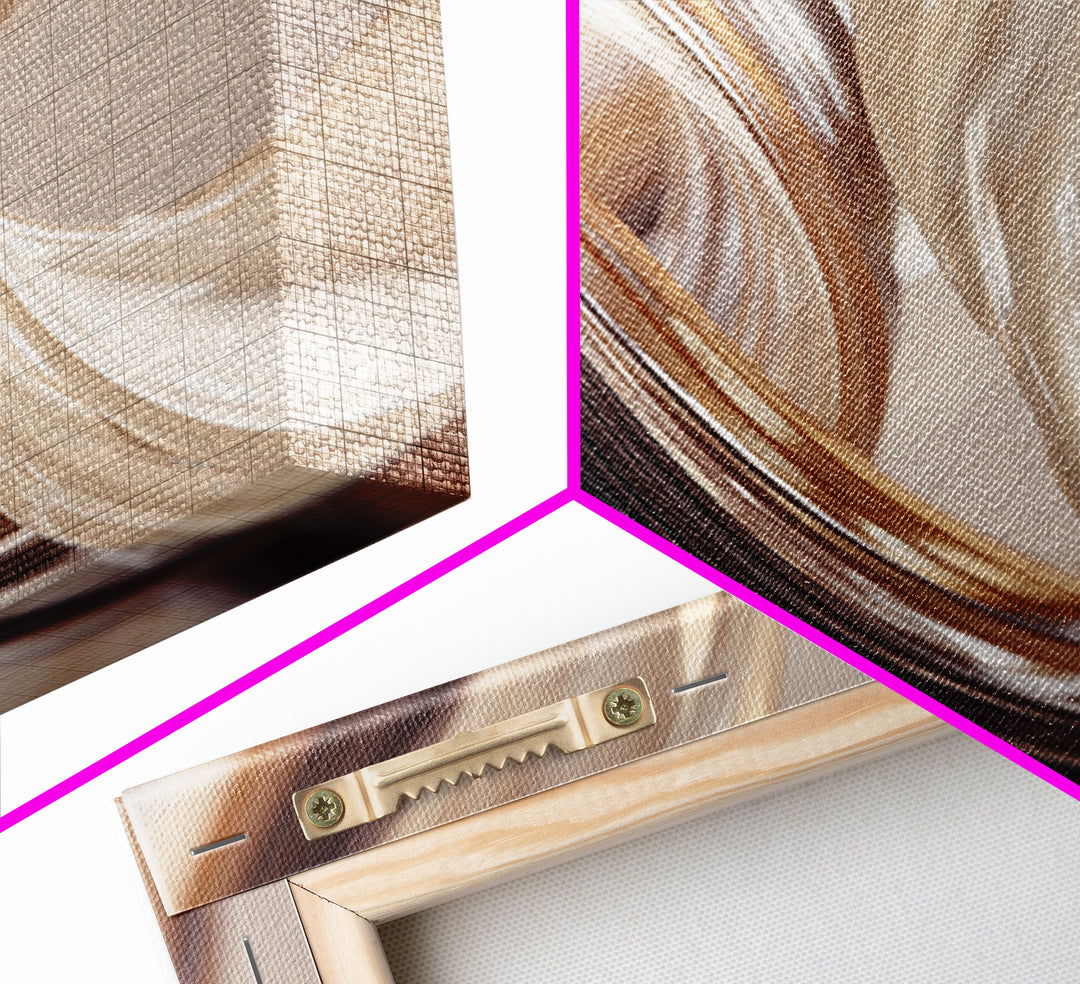 Hair Strands Turning into Abstract Ribbons Framed Canvas Print, Hair Salon Art, Digital Download Art, Living Room Decor, Style, HSA-3x2-25