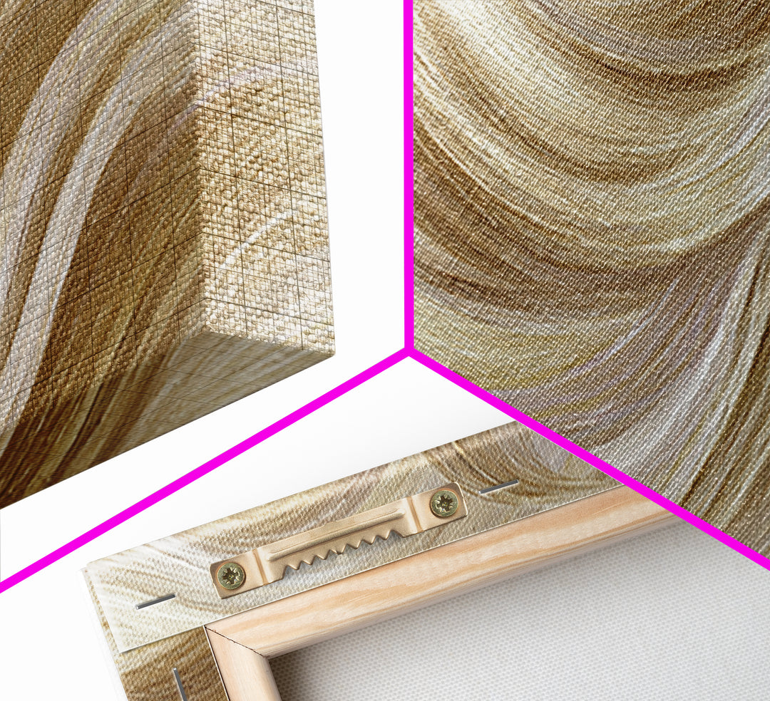 Abstract Hair Strands Forming Elegant Waves Framed Canvas Print, Hair Salon Art, Hairstylist, Living Room Decor, Abstract Art, HSA-3x2-31