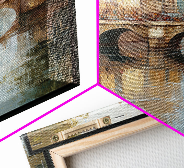 Paris Bridge Reflected Framed Canvas Print, Impressionist Art, Farmhouse Decor, Living Room Decor, Fine Art, Impression, IMP-1x1-7
