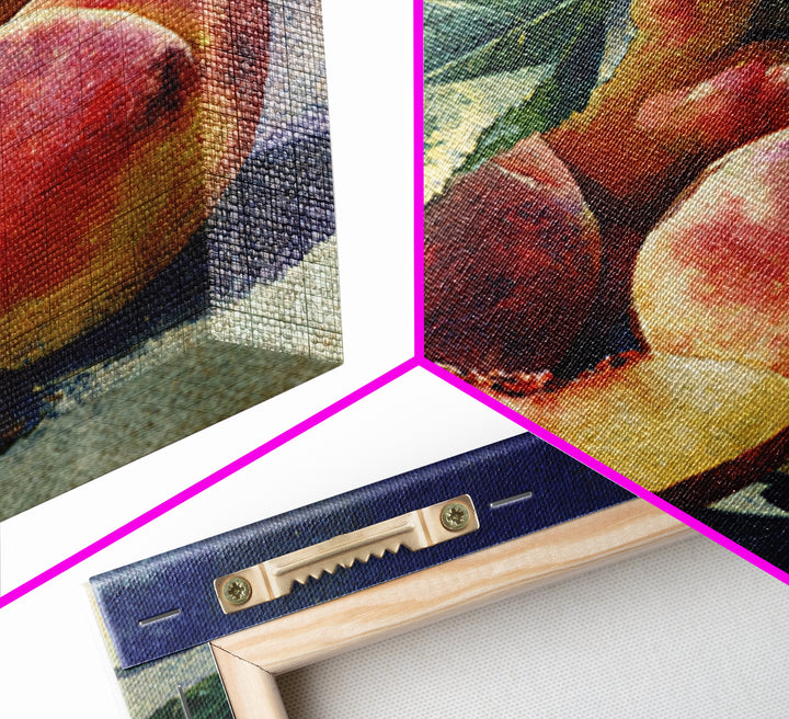 Still Life of Peaches Canvas Print, Impressionist Art, Fine Art Print, Living Room Decor, Fine Art, Impression, Painting, IMP-1x1-95