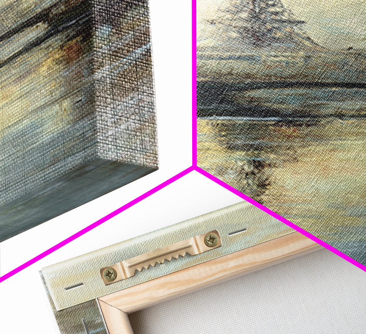 Paris Bridge Reflected Framed Canvas Print, Impressionist Art, Farmhouse Decor, Living Room Decor, Fine Art, Impression, IMP-1x3-19