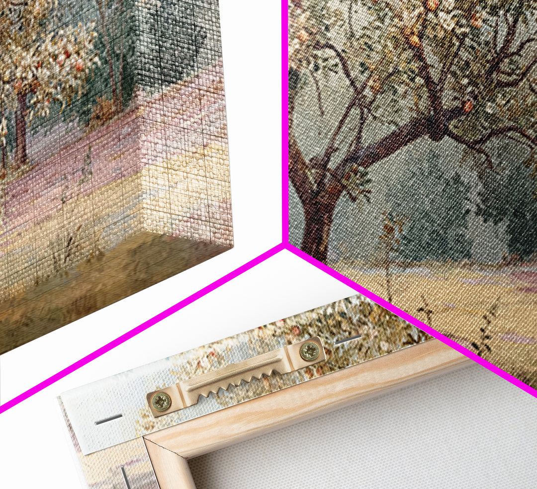 Apple Tree in Summer Orchard Framed Canvas Print, Impressionist Art, Printable Wall Art, Living Room Decor, Impression, IMP-2x1-13