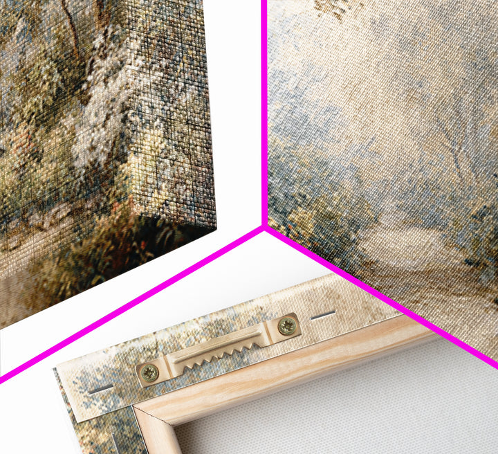 Garden Path Covered Canvas Print, Impressionist Art, Textured Painting, Living Room Decor, Fine Art, Impression, Original Art, IMP-2x1-22
