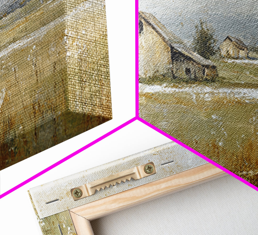 Country Lane with Flickering Sunlight Framed Canvas Print, Impressionist Art, Room Decor, Living Room Decor, Impression, IMP-2x1-42
