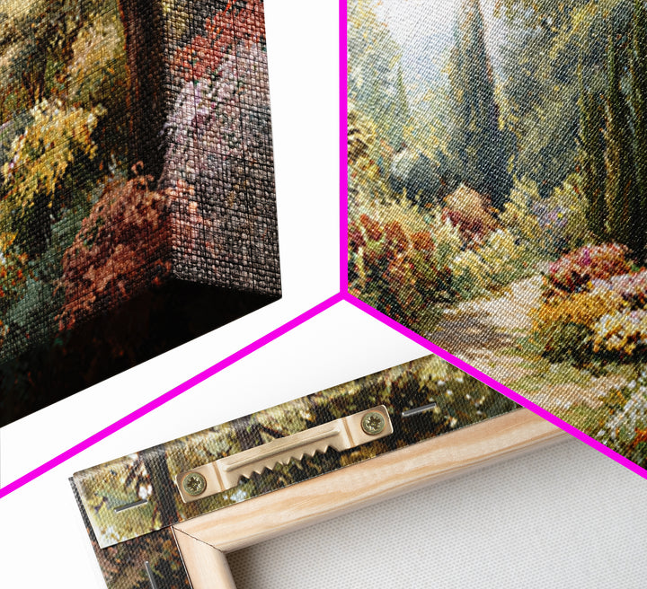 Garden Path Covered Canvas Print, Impressionist Art, Living Room Decor, Oil Painting, Impression, Abstract Painting, IMP-2x1-70