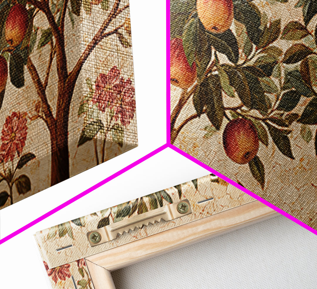 Apple Tree in Summer Orchard Framed Canvas Print, Impressionist Art, Modern Wall Art, Living Room Decor, Fine Art, Impression, IMP-2x1-85