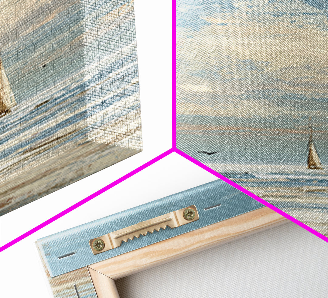 Coastal Beach Figures Canvas Print, Impressionist Art, Home Decor, Living Room Decor, Fine Art, Impression, Horizontal Wall Art, IMP-2x3-27