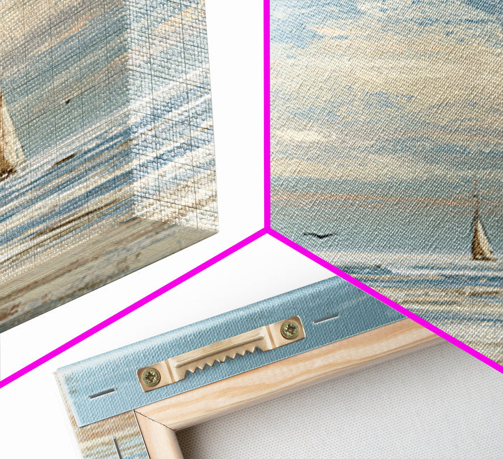 Coastal Beach Figures Canvas Print, Impressionist Art, Home Decor, Living Room Decor, Fine Art, Impression, Horizontal Wall Art, IMP-2x3-27