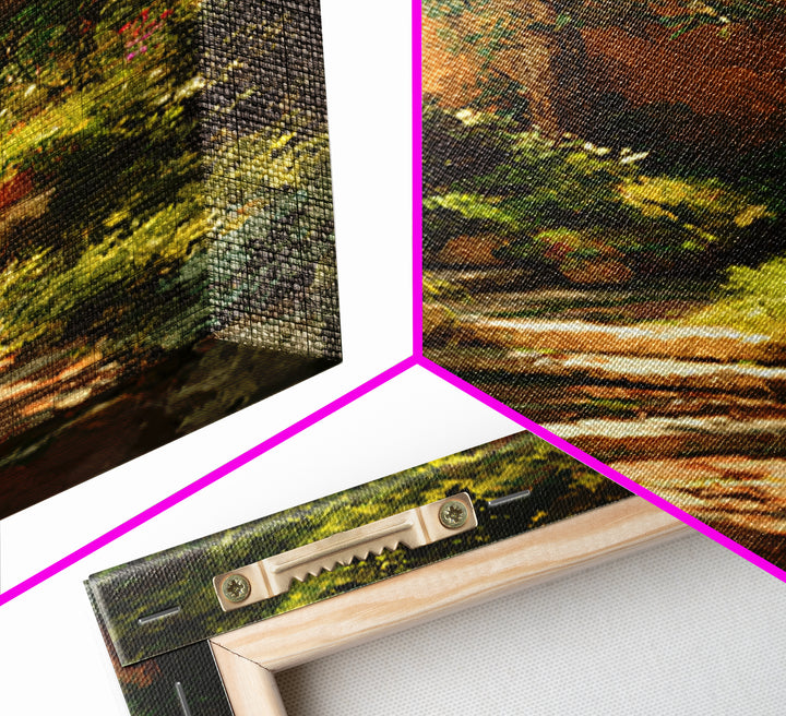 Garden Path Covered Canvas Print, Impressionist Art, Textured Wall Art, Living Room Decor, Impression, Landscape Painting, IMP-2x3-58