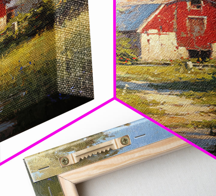 Country Lane with Flickering Sunlight Framed Canvas Print, Impressionist Art, Minimalist Decor, Living Room Decor, Impression, IMP-2x3-6