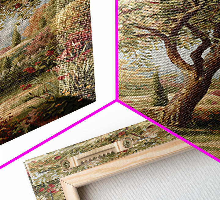 Apple Tree in Summer Orchard Framed Canvas Print, Impressionist Art, Coastal Wall Art, Living Room Decor, Fine Art, Impression, IMP-2x3-73