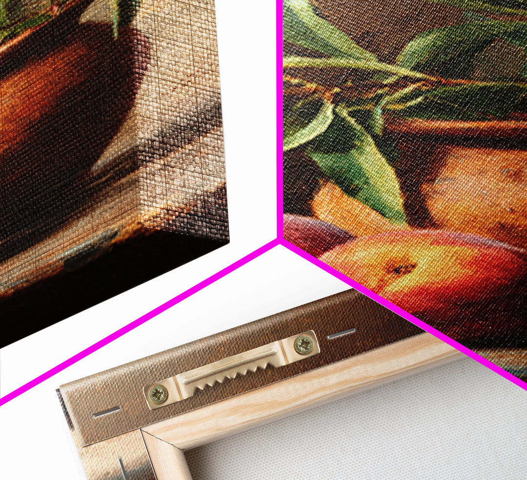 Still Life of Peaches Canvas Print, Impressionist Art, Living Room Decor, Impression, Landscape Art, Colorful Wall Art, IMP-2x3-79