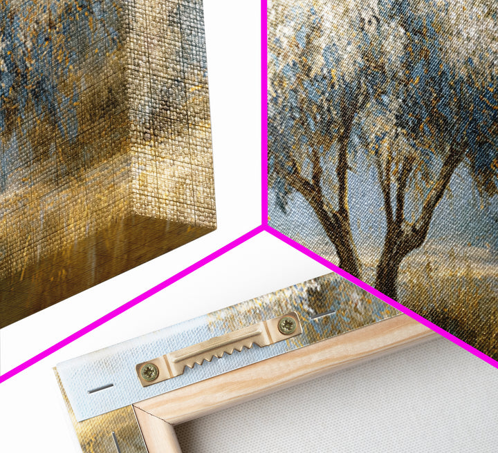 Apple Tree in Summer Orchard Framed Canvas Print, Impressionist Art, Modern Wall Art, Living Room Decor, Fine Art, Impression, IMP-3x1-9