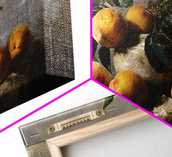 Still Life of Peaches Canvas Print, Impressionist Art, Landscape Wall Art, Living Room Decor, Impression, Luxury Decor, IMP-3x2-3
