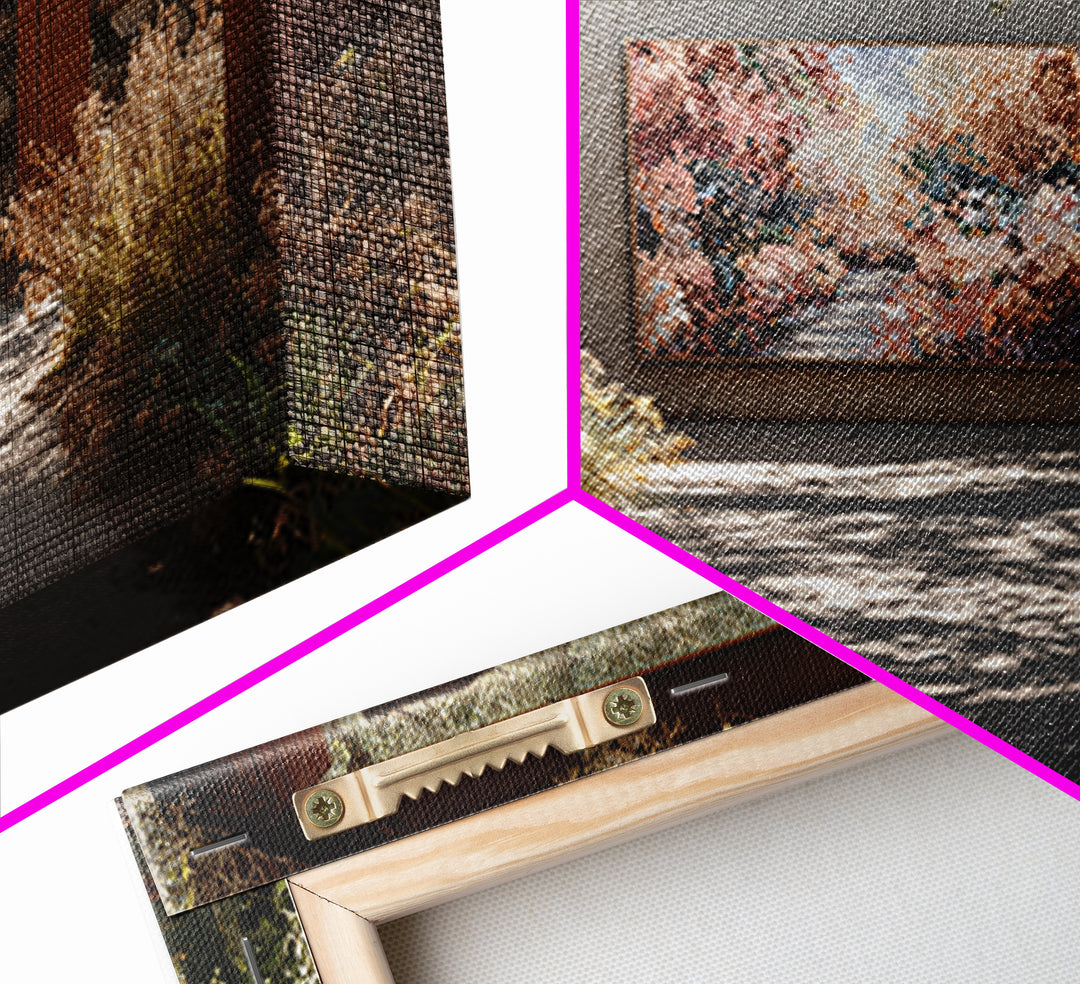 Garden Path Covered Canvas Print, Impressionist Art, Modern Art, Living Room Decor, Oil Painting, Impression, Statement Artwork, IMP-3x2-30