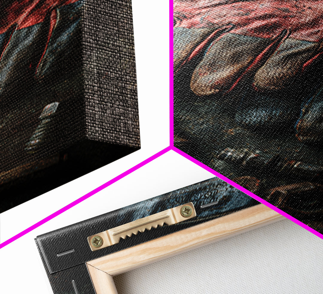 Worn Work Gloves and Bolts Arrangement Canvas Print, Industrial Art, Textured Wall Art, Living Room Decor, Foundry, IND-2x3-74