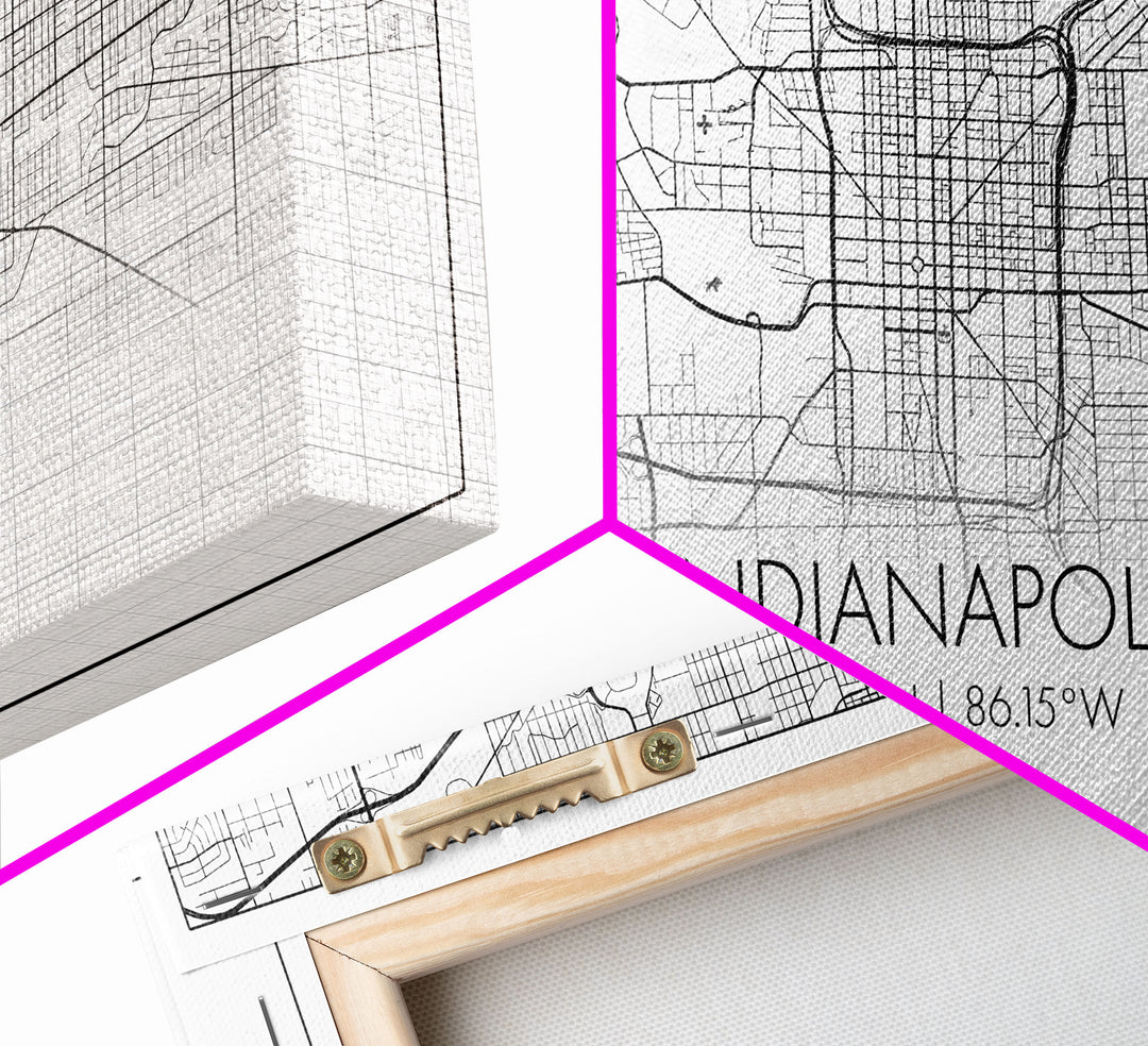 Indianapolis City Map, Indiana Map, Map Art, Modern Art, Wall Art, Canvas Art, Nursery Wall Art, College Dorm Décor, Couples Gift, Office