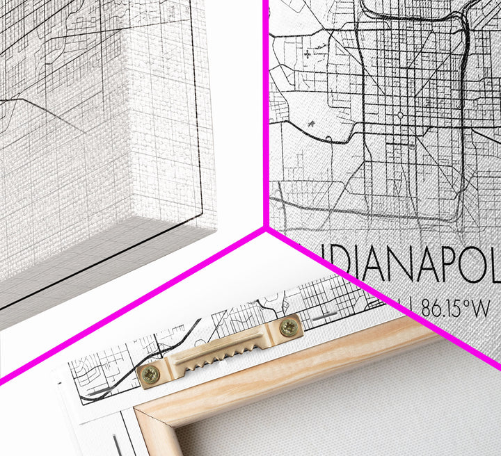 Indianapolis City Map, Indiana Map, Map Art, Modern Art, Wall Art, Canvas Art, Nursery Wall Art, College Dorm Décor, Couples Gift, Office