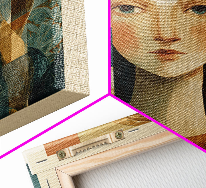 Renaissance Inspired Portrait with Modern Softness Canvas Print, Italian Villa Art, Landscape Painting, Living Room Decor, IVA-1x1-66