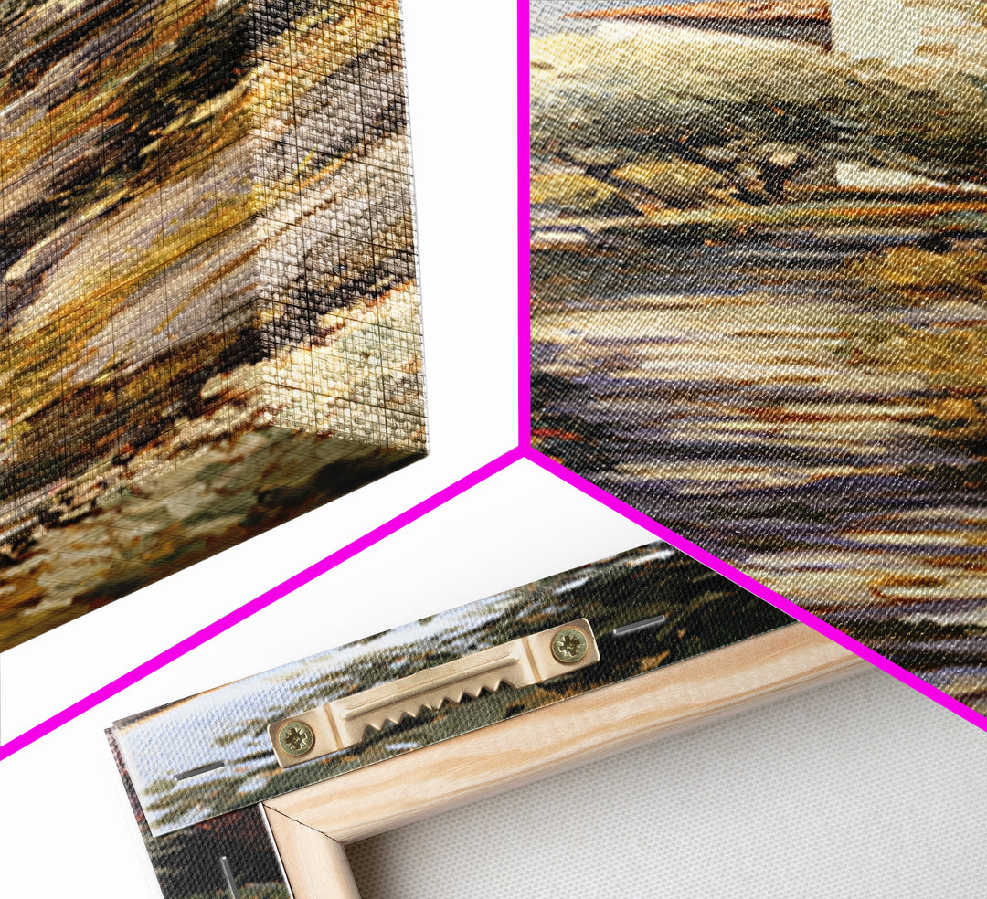 Olive Grove Path Framed Canvas Print, Italian Villa Art, Landscape Print, Living Room Decor, Abstract Art, Villa, IVA-1x3-15