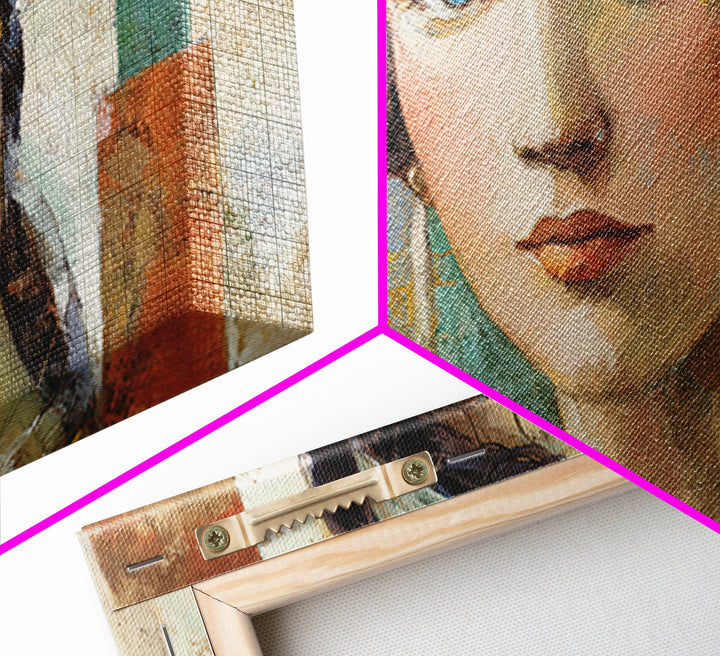 Renaissance Inspired Portrait with Modern Softness Canvas Print, Italian Villa Art, Landscape Print, Living Room Decor, Villa, IVA-2x1-14