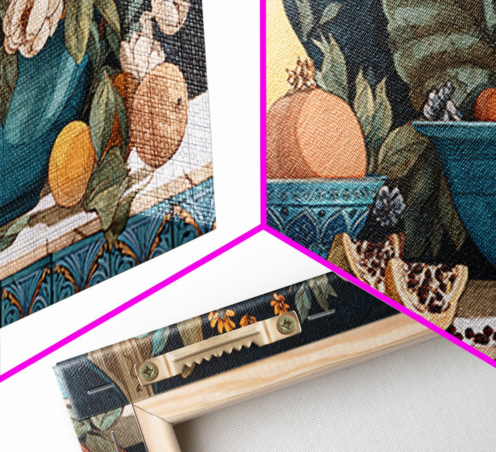 Marble Fruit Still Life Framed Canvas Print, Italian Villa Art, Gallery Wall Set, Living Room Decor, Fine Art, Villa, IVA-2x1-19