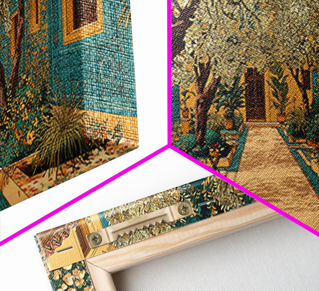 Olive Grove Path Framed Canvas Print, Italian Villa Art, Printable Wall Art, Living Room Decor, Watercolor Art, Villa, IVA-2x1-23
