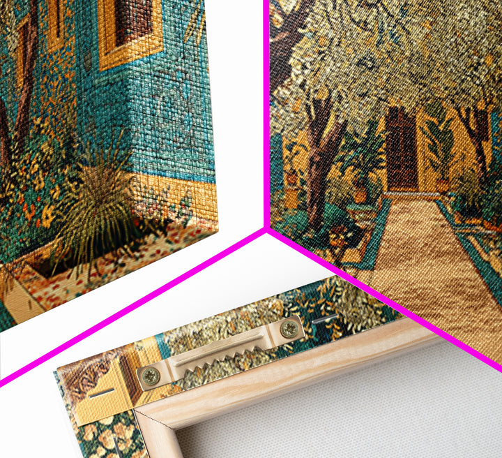Olive Grove Path Framed Canvas Print, Italian Villa Art, Printable Wall Art, Living Room Decor, Watercolor Art, Villa, IVA-2x1-23