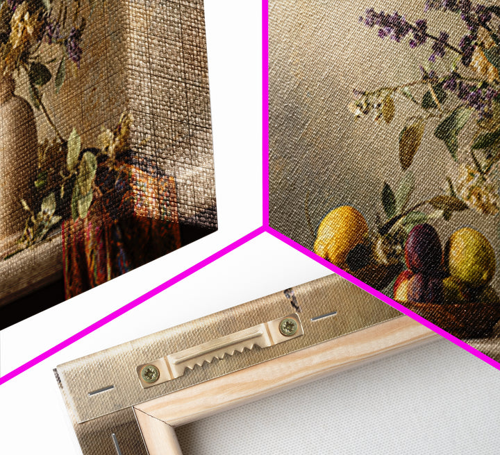 Marble Fruit Still Life Framed Canvas Print, Italian Villa Art, Gallery Wall Set, Living Room Decor, Fine Art, Villa, IVA-2x1-67