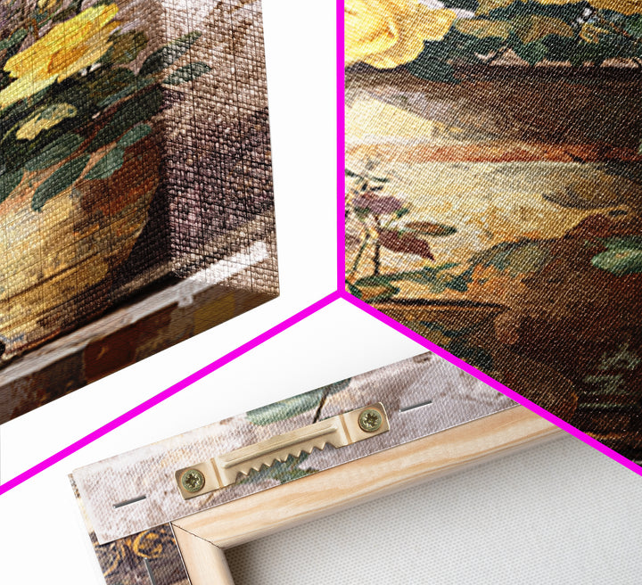 Italian Villa Garden Urn Canvas Print, Italian Villa Art, Art Print, Living Room Decor, Fine Art, Villa, Printable Art, IVA-2x3-62