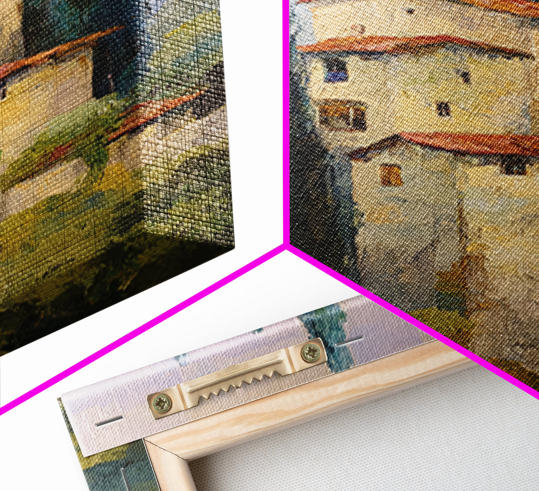 Tuscan Hillside with Cypress Trees and Golden Canvas Print, Italian Villa Art, Wall Decor, Living Room Decor, Fine Art, Villa, IVA-2x3-9