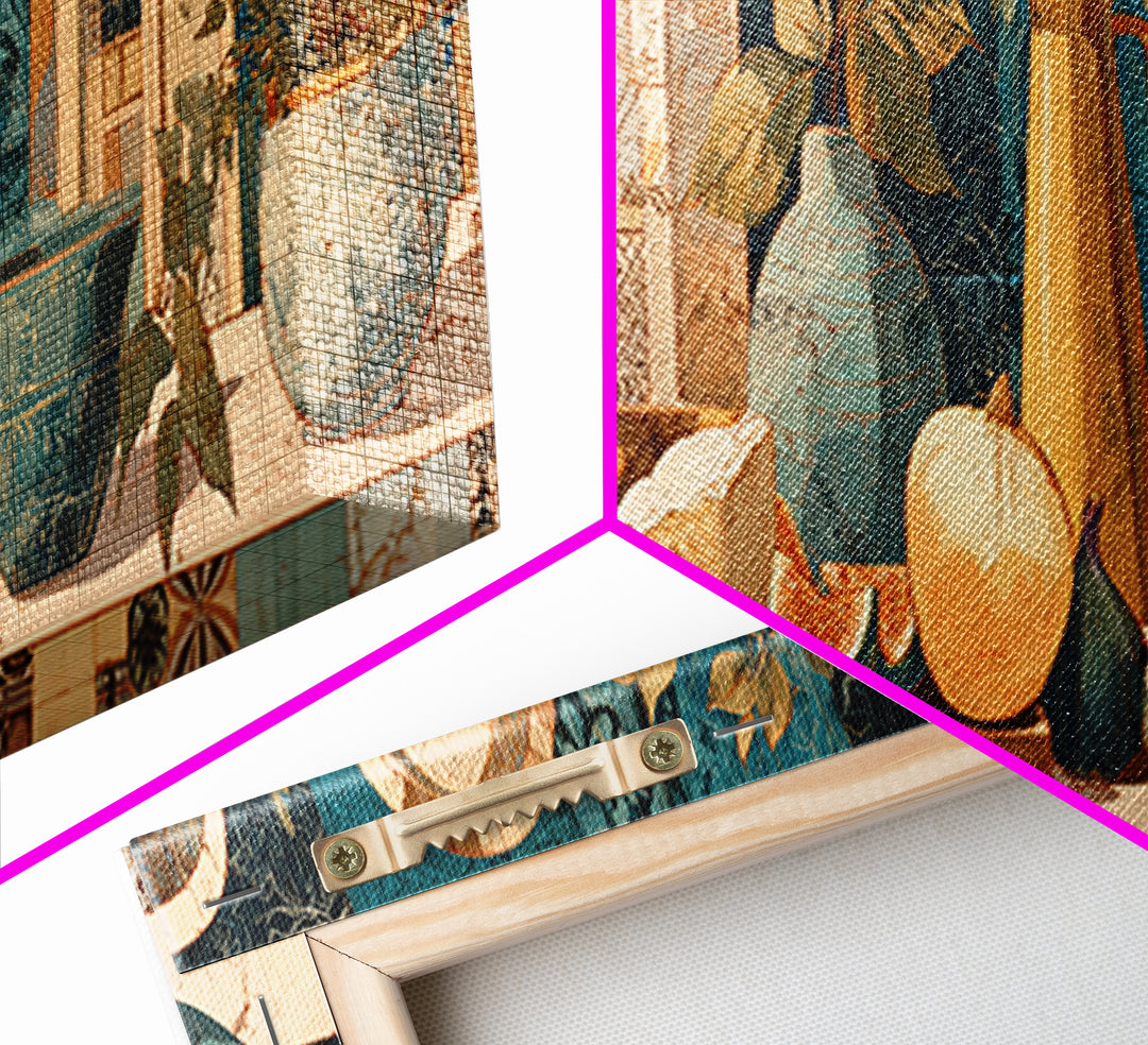 Figs and Cheese on Rustic Wooden Board Framed Canvas Print, Italian Villa Art, Printable Wall Art, Living Room Decor, Villa, IVA-3x1-1