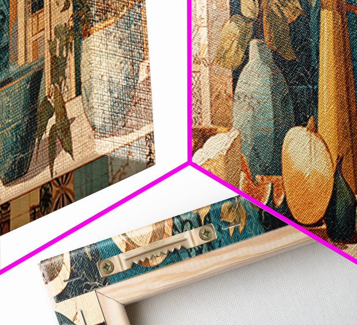 Figs and Cheese on Rustic Wooden Board Framed Canvas Print, Italian Villa Art, Printable Wall Art, Living Room Decor, Villa, IVA-3x1-1