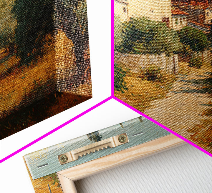 Olive Grove Path Framed Canvas Print, Italian Villa Art, Landscape Print, Living Room Decor, Abstract Art, Villa, IVA-3x2-7