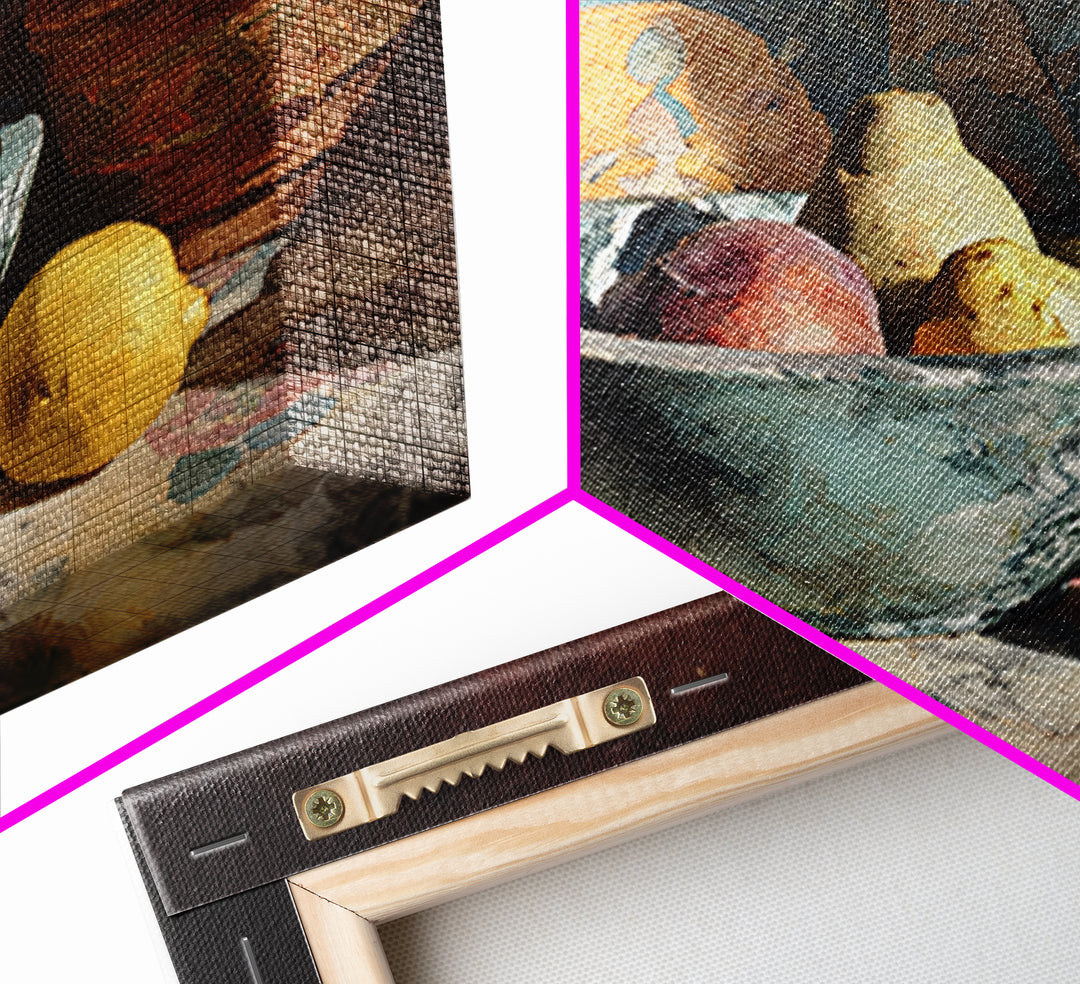 Marble Fruit Still Life Canvas Print, Italian Villa Art, Coastal Decor, Living Room Decor, Fine Art, Villa, Landscape Print, IVA-3x2-75