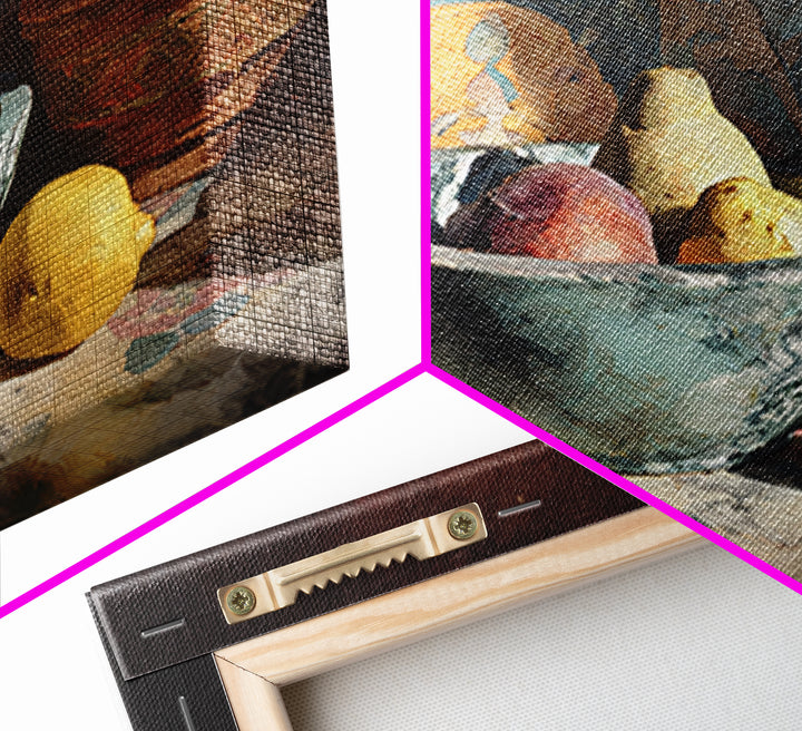 Marble Fruit Still Life Canvas Print, Italian Villa Art, Coastal Decor, Living Room Decor, Fine Art, Villa, Landscape Print, IVA-3x2-75