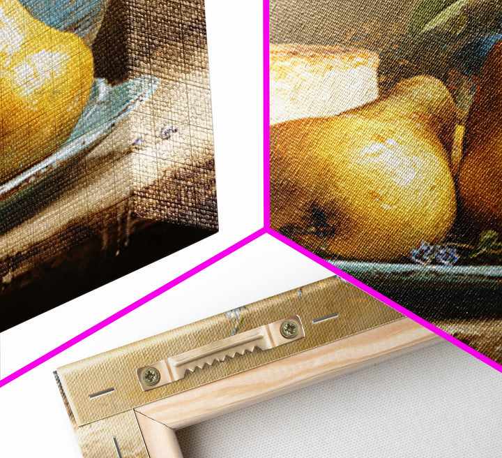 Farmhouse Pears on a Wooden Board Canvas Print, Kitchen Art, Kitchen Art Print, Kitchen Decor, Fine Art, Kitchen, KIT-1x1-9
