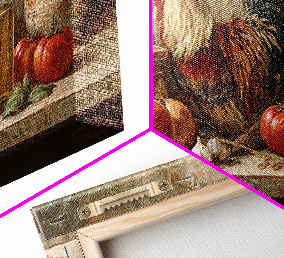 Rooster Portrait for Country Kitchen Charm Canvas Print, Kitchen Art, Wall Art, Kitchen Decor, Kitchen, Kitchen Wall Art, KIT-2x1-36